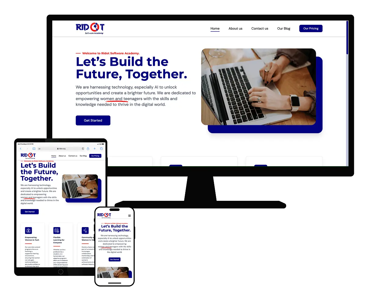 Ridot image on desktop, tablet and mobile