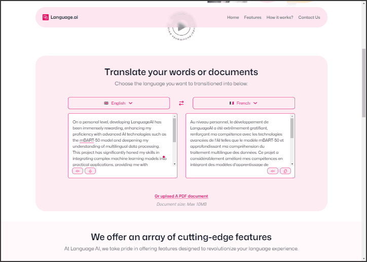 Language AI's screenshot